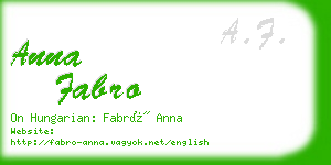 anna fabro business card